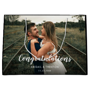Photo personnalisée Jour de mariage Grand sac cad