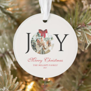 PHOTO PERSONNALISÉE JOY MERRY CHRISTMAS