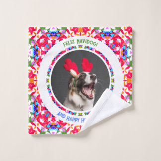 Photo personnalisée Joyeux chien de Noël maman pap