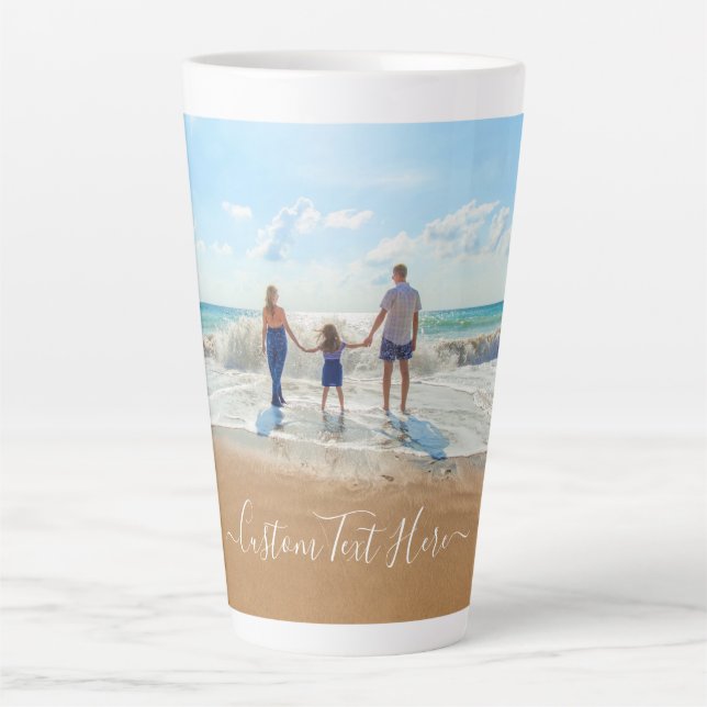 Photo personnalisée Latte Mug Votre propre cadeau  (Devant)