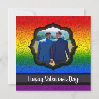 Photo personnalisée LGBTQ Carte Gay Valentine's Da