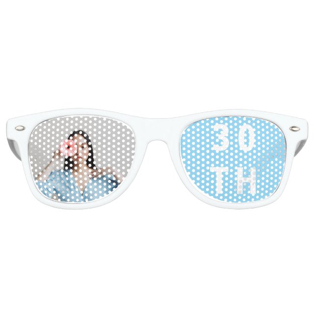 Photo personnalisée Lunettes de soleil 30e anniver (Devant)