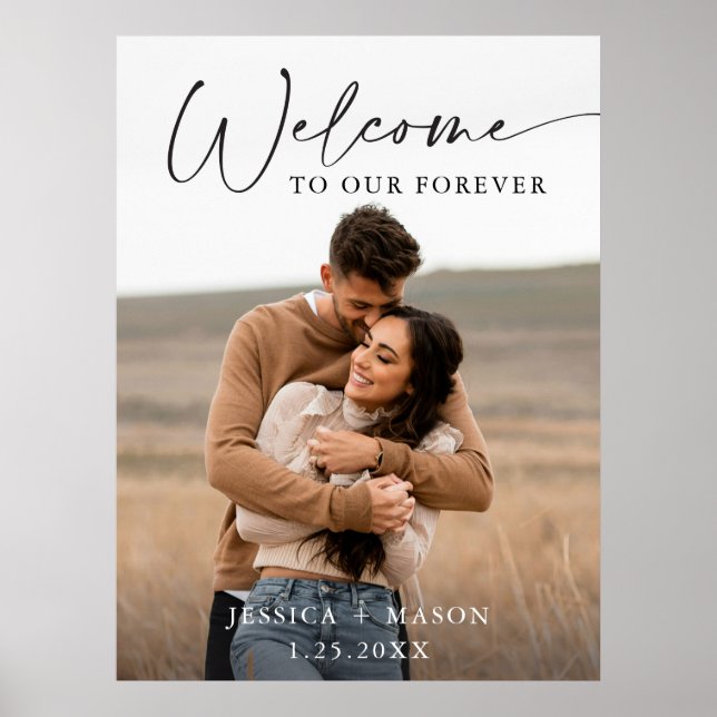 Photo personnalisée Mariage Bienvenue Affiche impr (Devant)