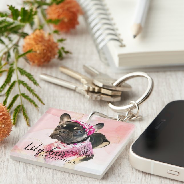 Photo personnalisée Médias sociaux Code QR | Lily  (Devant Droit)