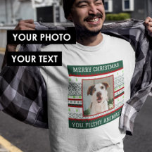 Photo personnalisée Moche Sweat de Noël Tshirt drô