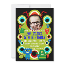 Photo personnalisée Monster Invitations de fête d'