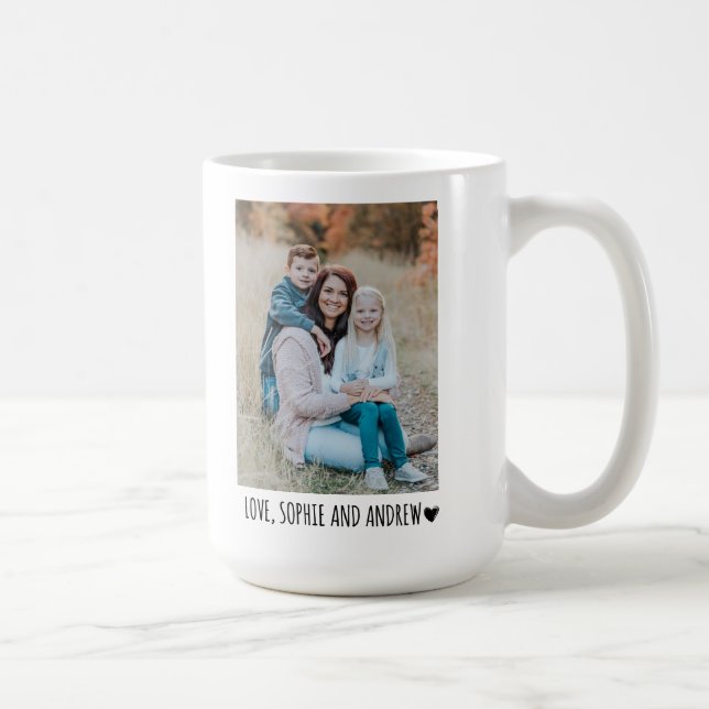 Photo personnalisée Mug Maman, Cadeau de la fête d (Droite)