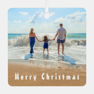Photo personnalisée Ornements de Noël Concevez vot