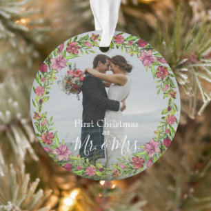 Photo personnalisée Premier Noël en tant que M. et