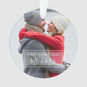 Photo personnalisée Premier Noël en tant que M. et