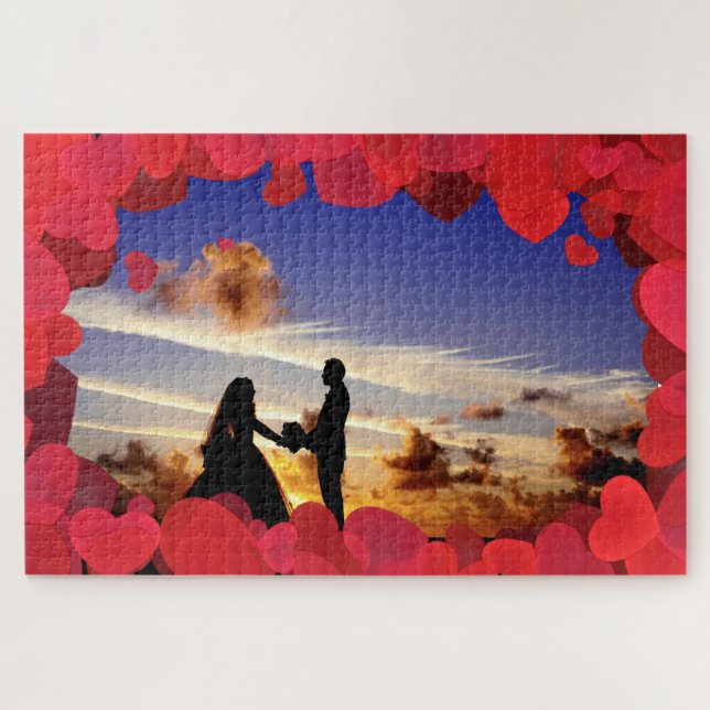 Photo personnalisée Puzzle de Saint Valentin (Horizontal)