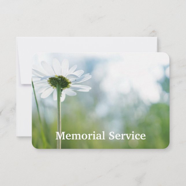 Photo personnalisée Service Memorial Invitation Wh (Devant)