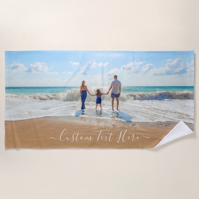 Photo personnalisée Serviette de plage Offrez vos  (Devant)