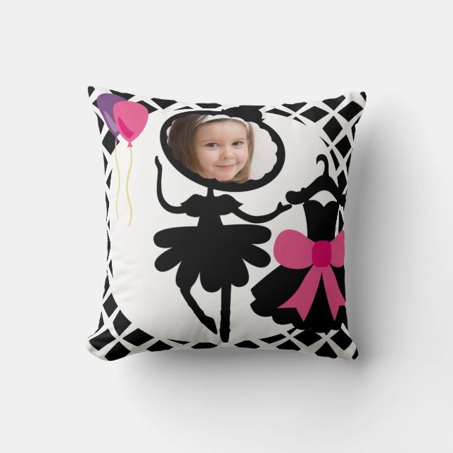 Photo personnalisée Silhouette Ballerina Coussin (Recto)