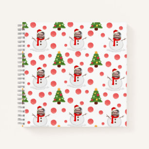 Photo personnalisée snowman christmas livre d'or