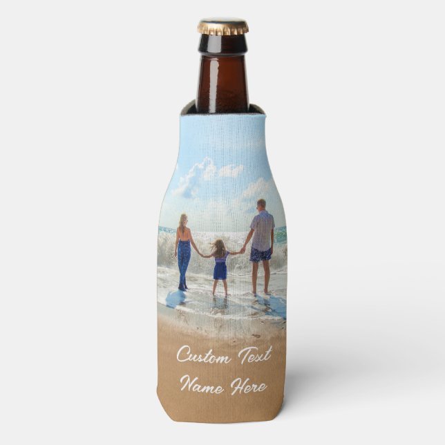 Photo personnalisée Texte Bouteille Glacière Votre (Bottle Devant)