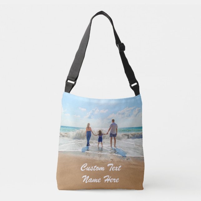 Photo personnalisée Texte Crossbody Sac Votre Cade (Devant)