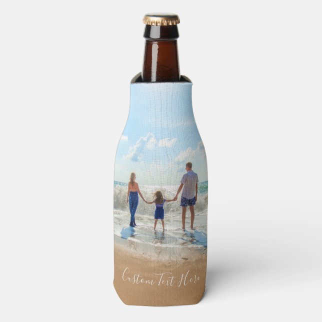 Photo personnalisée Texte de votre propre Glacière (Bottle Devant)
