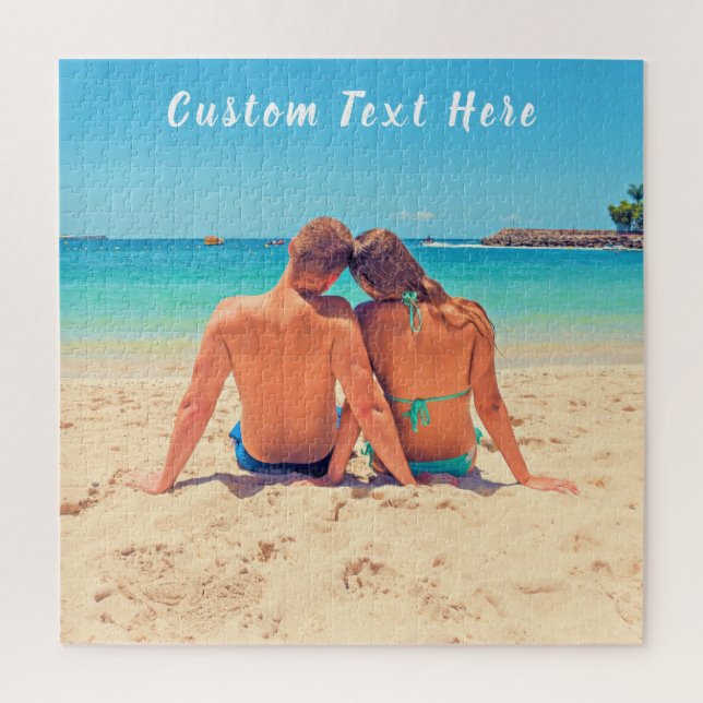 Photo personnalisée Texte Puzzle Votre Amour Favor (Vertical)