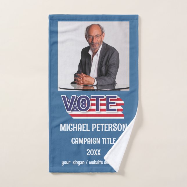Photo personnalisée USA Election Campaign Rally To (Serviette à main)