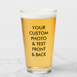 PHOTO personnalisée VERRE DE BIÈRE 16oz ; 1 PINT