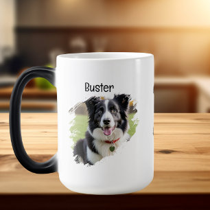 Photo Pet Border Collie White/Balck Personalize Magic Mug