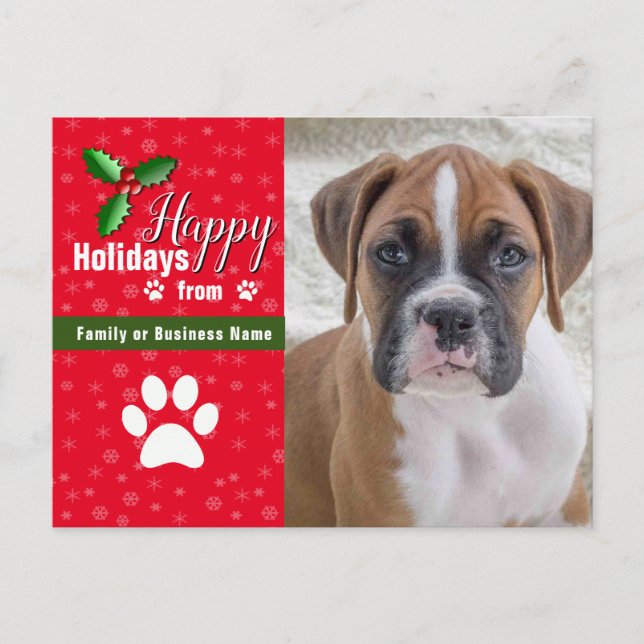Photo Pet Christmas Postcards (Front)
