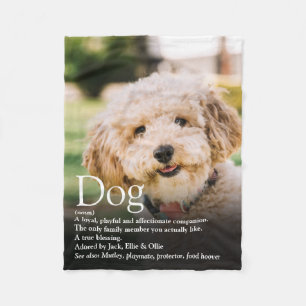 Photo Pet Definition Modern Cute Fun Fleece Blanket