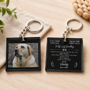 Photo Pet Memorial Keepsake sympathy Saying Keychain