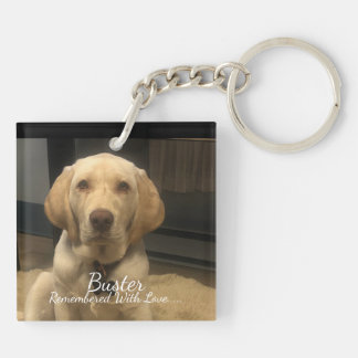 Photo PET ''Remembered '' PERSONALIZED Keychain