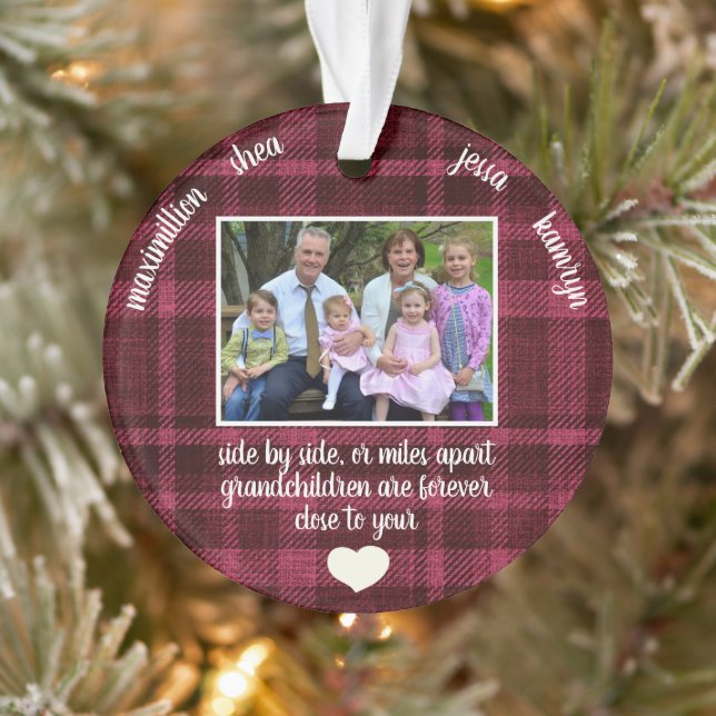 Photo Petits-enfants près de votre coeur Plaid Noë (Arbre)