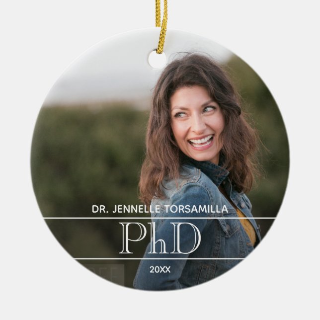 Photo PhD Diplôme en céramique ornement (Devant)