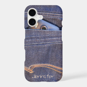 Photo Phone in demin jeans pocket monogram name
