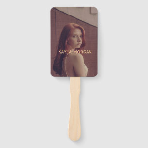 Photo photographer designer scan QR code business Hand Fan