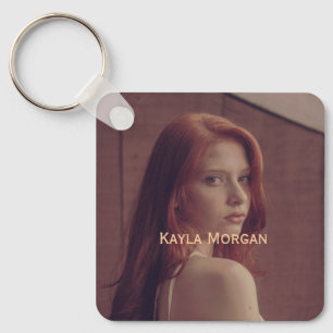 Photo photographer designer scan QR code business Keychain
