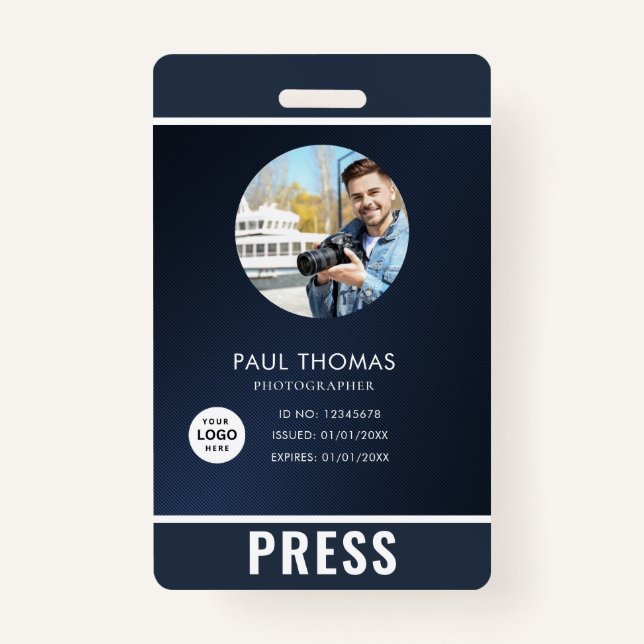 Photo Photographer Press Badge (Front)