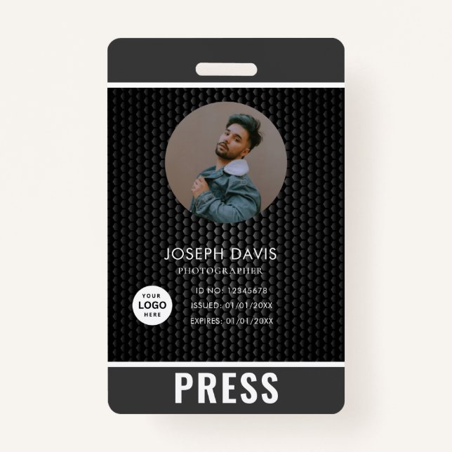 Photo Photographer Press Badge (Front)