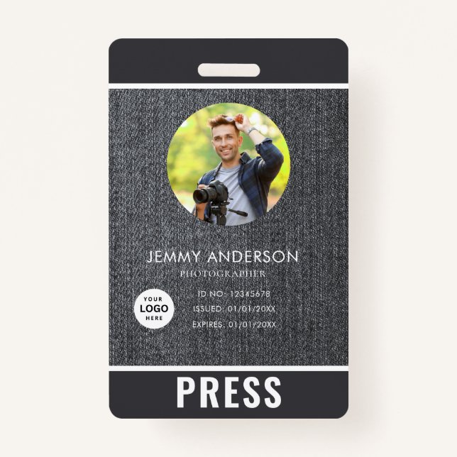 Photo Photographer Press Badge (Front)
