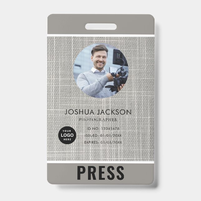 Photo Photographer Press Badge (Front)