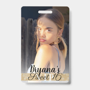 Photo Photography Gold VIP Birthday Party Pass Badge