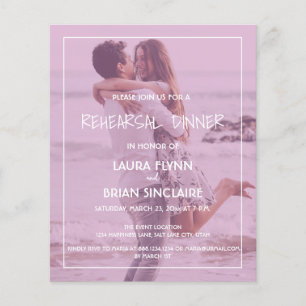 Photo Pink Filter Rehearsal Dinner Invitation