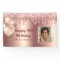 Photo Pink Gold 80th Birthday Personalized glitter