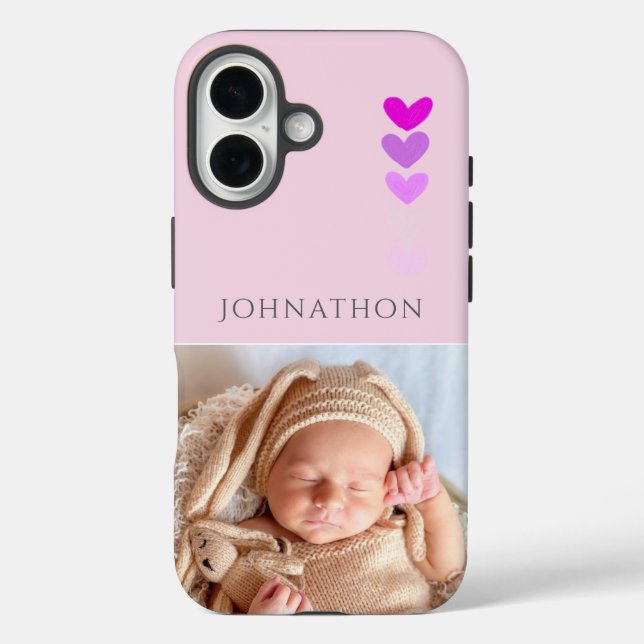Photo Pink Personalized Phone  Case-Mate iPhone Case (Back)