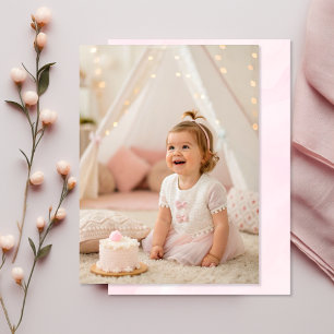 Photo Pink Watercolor Background for Vellum Paper Invitation
