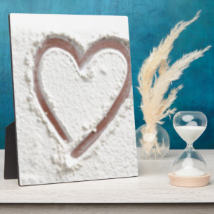Photo Plage Coeur de sable Valentine Plaque