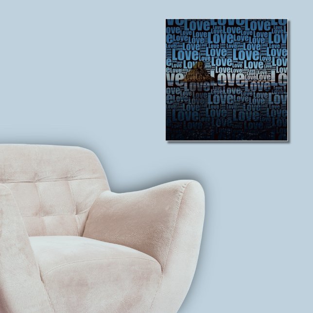 Photo Plage personnalisée Typographie Poster d'amo (Custom Beach Photo Typography Love Poster, Vacation Collage)