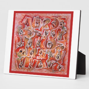 Photo Plaque Alphabet 2 du langage des signes