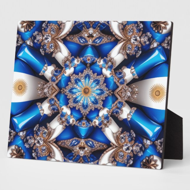 Photo Plaque aux couleurs argentines Design moderne (Côté)