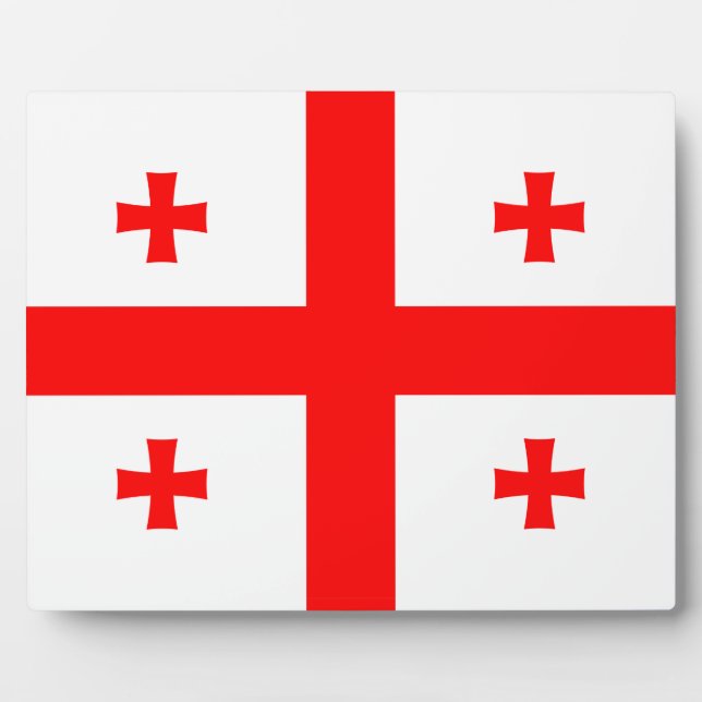 Photo Plaque avec drapeau de la Géorgie (Devant)
