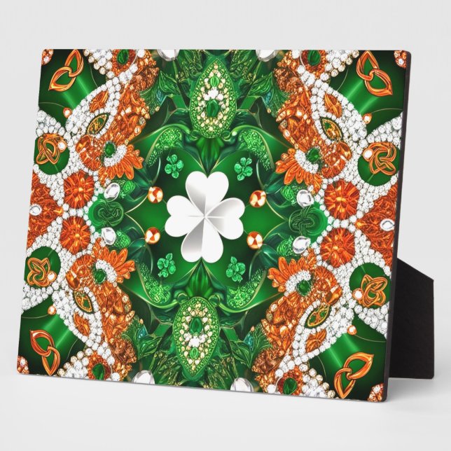 Photo Plaque avec Irlande Couleurs Design moderne (Côté)